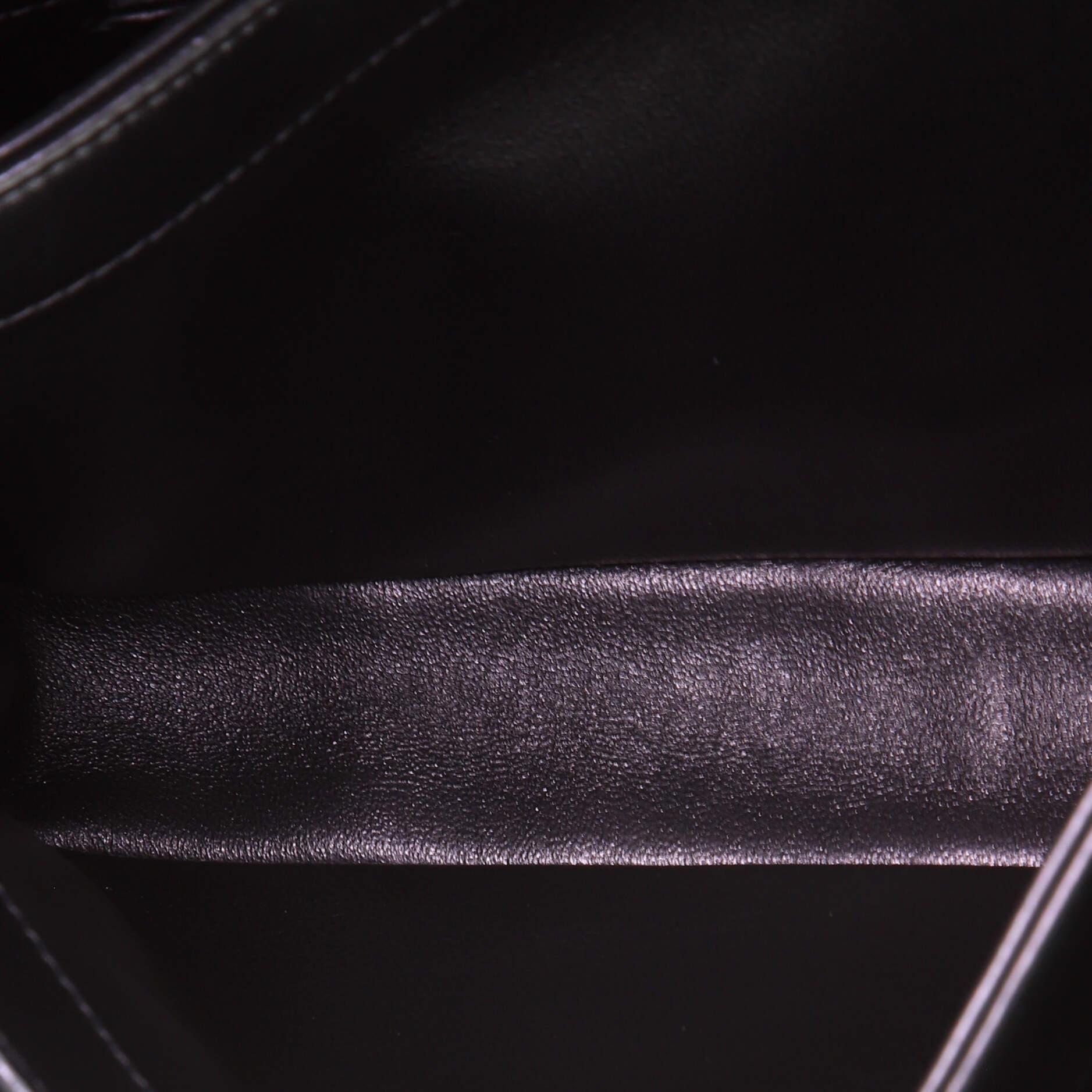 Black Chanel Trendy CC Top Handle Bag Chevron Lambskin Medium