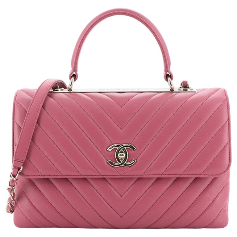 Chanel Chevron Quilted Trendy CC Top Handle Bag at 1stDibs