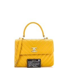Chanel Trendy CC Top Handle Bag Chevron Lambskin Small