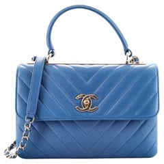 Chanel Trendy CC Top Handle Tasche Chevron Lammfell Klein