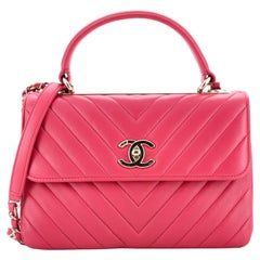 Chanel Trendy CC Top Handle Tasche aus Chevron-Lammfell