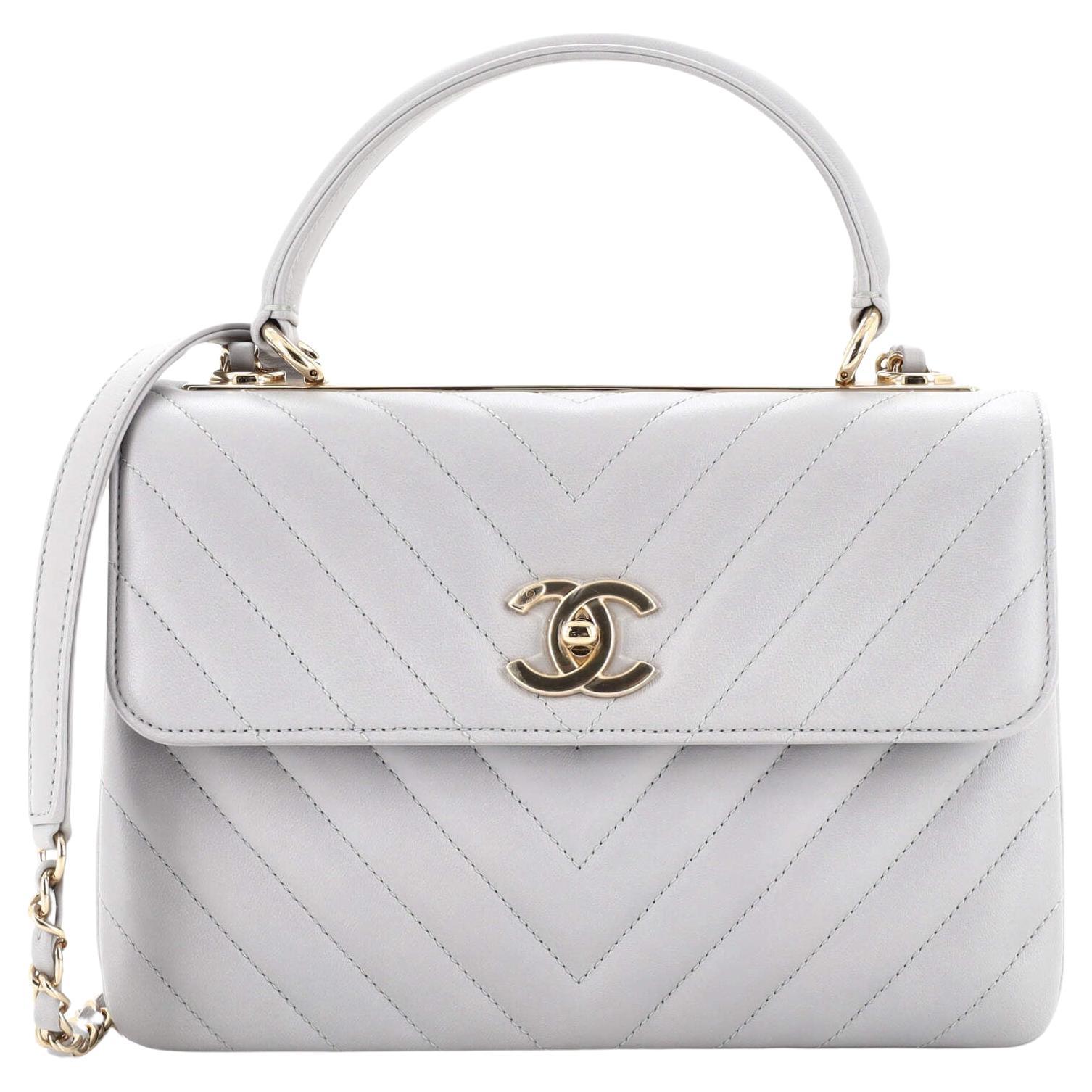 Chanel Trendy CC Top Handle Tasche aus Chevron-Lammfell