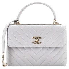 Chanel Trendy CC Top Handle Bag Chevron Lambskin Small