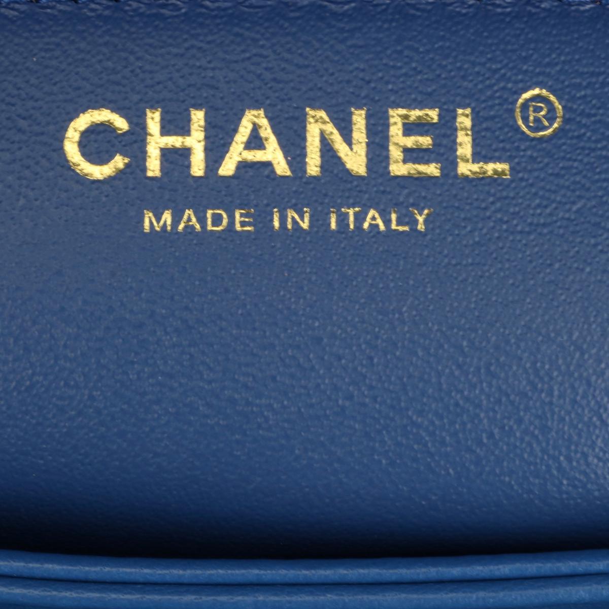 CHANEL Trendy CC Top Handle Bag Medium Blue Lambskin with Gold Hardware 2019 7