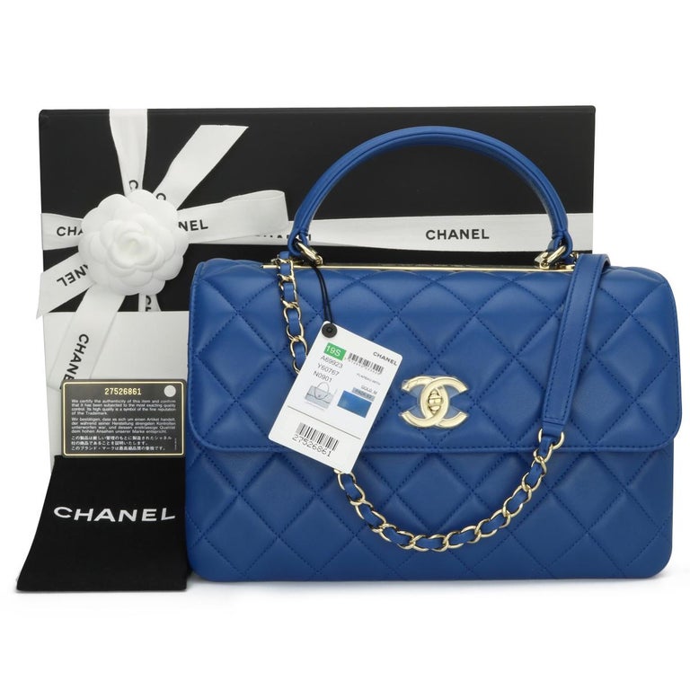 Chanel Blue Shiny Lambskin Large 19 Bag ○ Labellov ○ Buy and Sell Authentic  Luxury