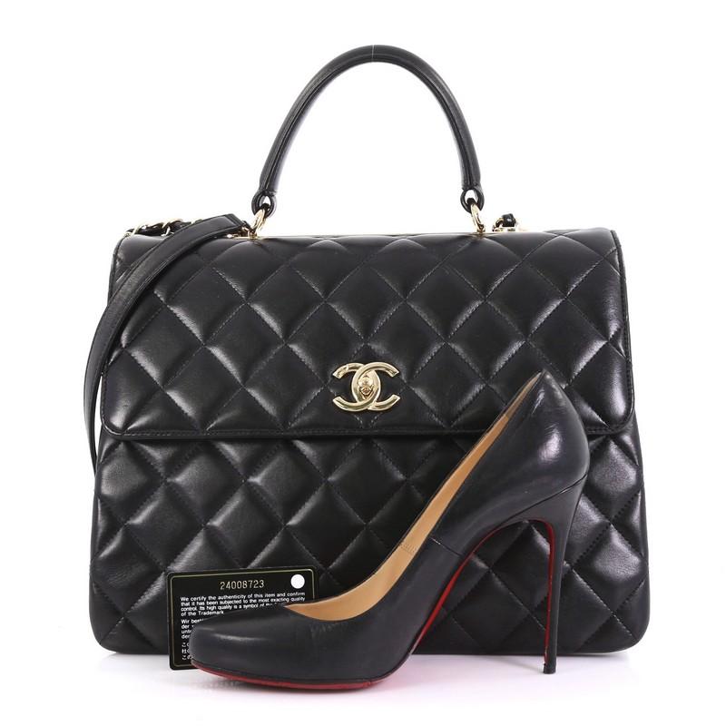 Chanel Trendy CC Top Handle Bag Quilted Lambskin Large at 1stDibs