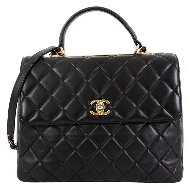 Chanel Trendy CC Top Handle Bag Quilted Lambskin Large at 1stDibs