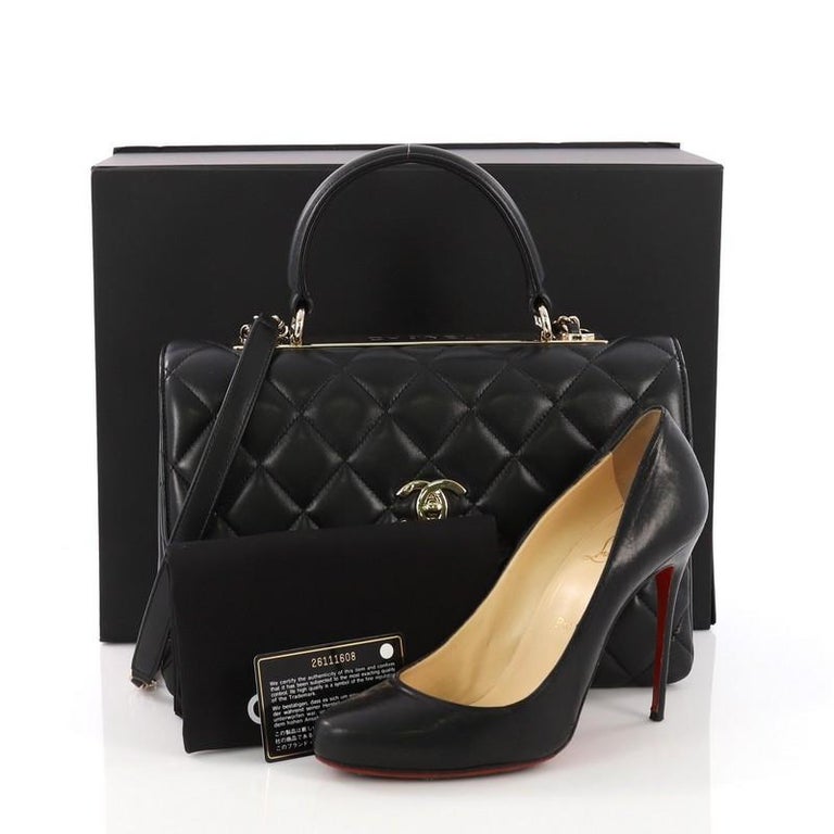 Chanel Trendy CC Top Handle Bag Quilted Lambskin Medium at 1stDibs