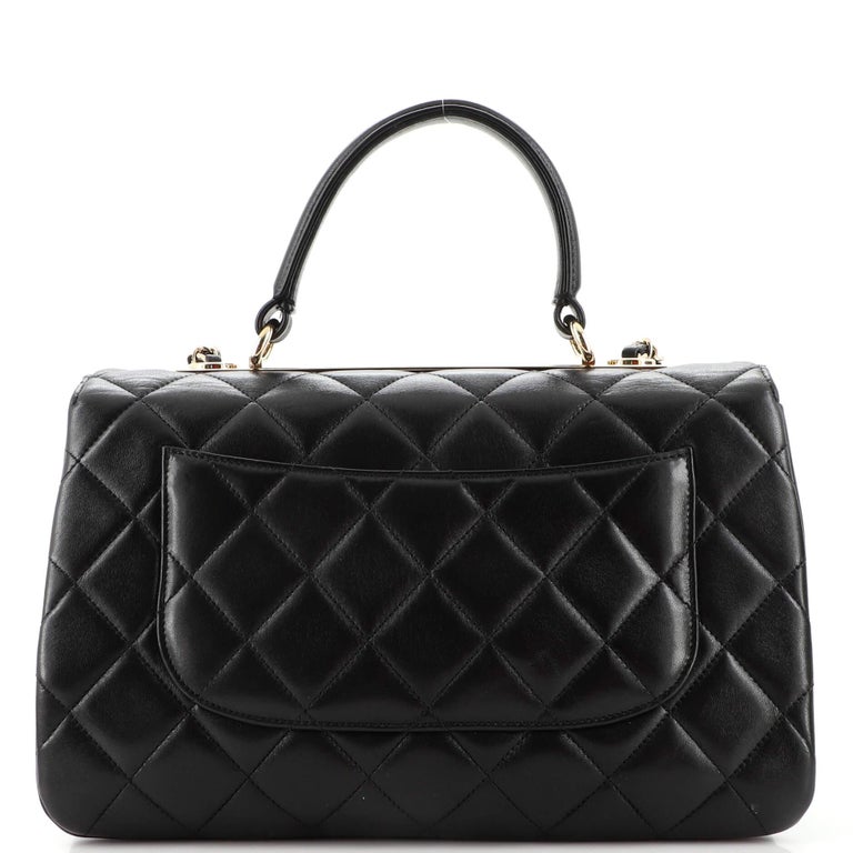 Chanel Trendy CC Top Handle Bag Quilted Lambskin Medium For Sale at 1stDibs