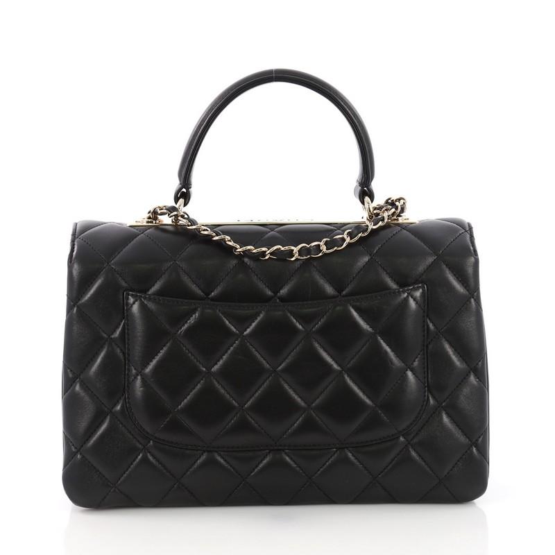 Chanel Trendy CC Top Handle Bag Quilted Lambskin Medium In Good Condition In NY, NY