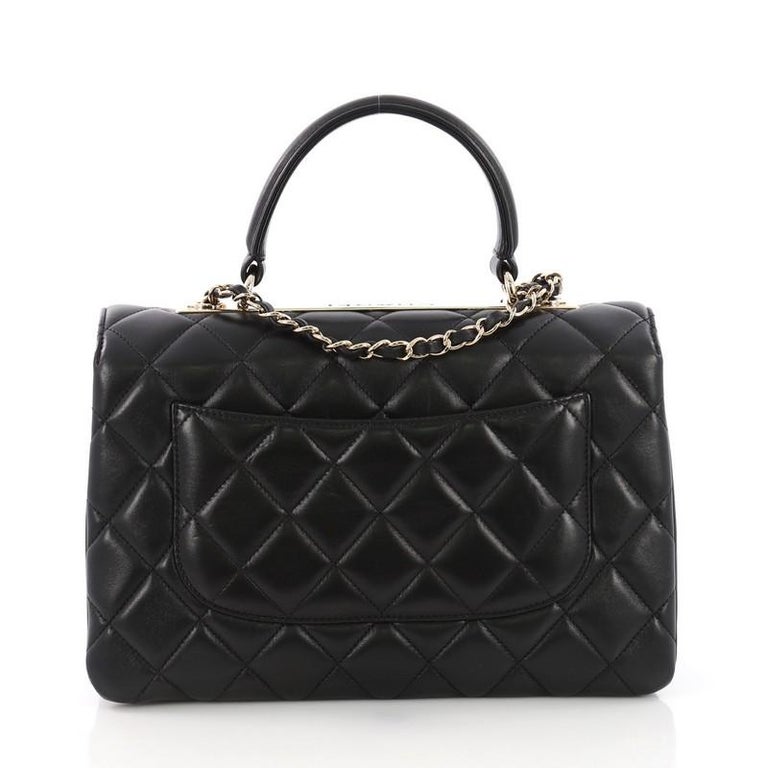Chanel Trendy CC Top Handle Bag Quilted Lambskin Medium at 1stDibs