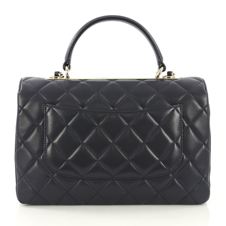 Chanel Trendy CC Top Handle Bag Quilted Lambskin Medium at 1stDibs