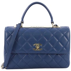 Chanel Trendy CC Top Handle Tasche gesteppt Lammfell Medium