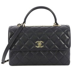 Chanel Trendy CC Top Handle Tasche gesteppt Lammfell Medium