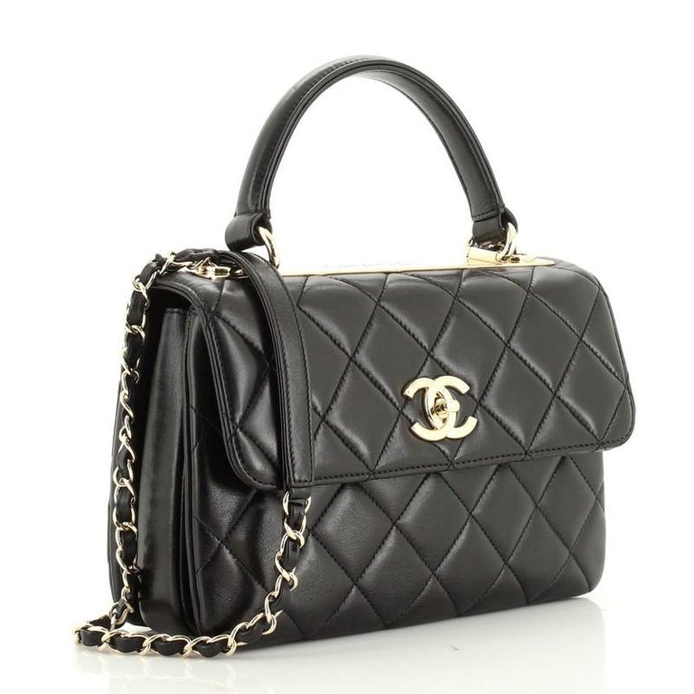 Chanel Trendy Spirit Top Handle Bag Quilted Lambskin Medium at 1stDibs