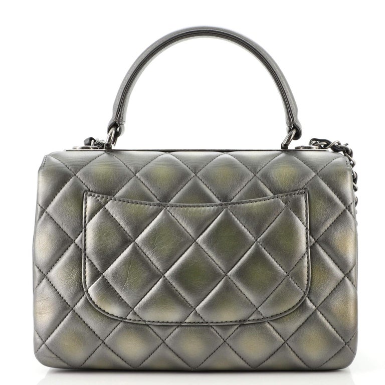 Chanel Trendy CC Top Handle Bag Quilted Lambskin Small For Sale at 1stDibs