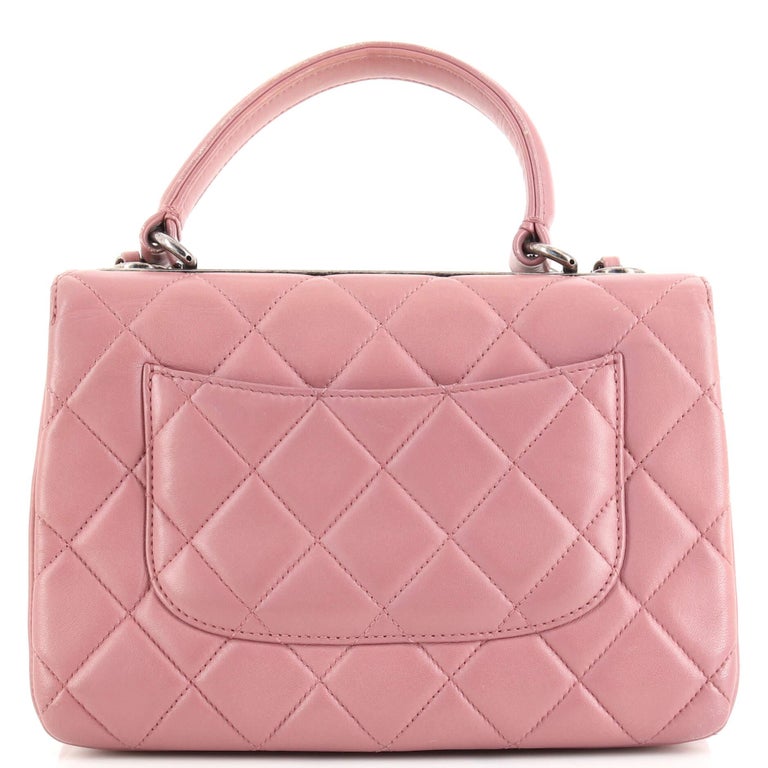 Chanel Trendy CC Top Handle Bag Quilted Lambskin Small For Sale at 1stDibs