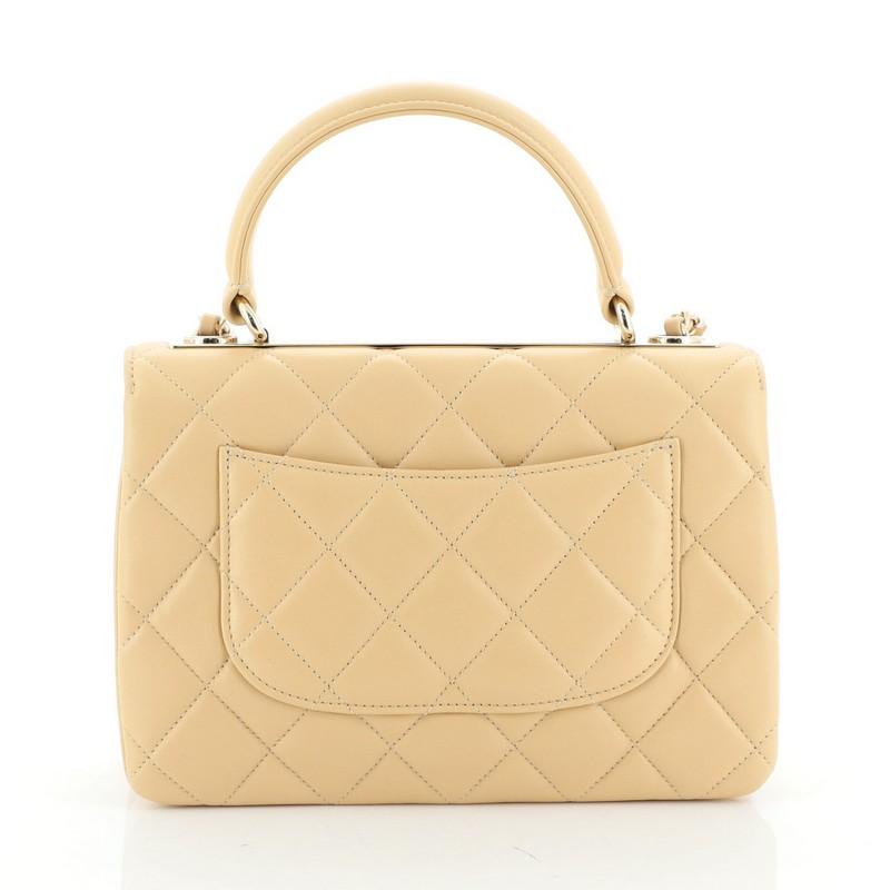 chanel trendy cc top handle leather handbag
