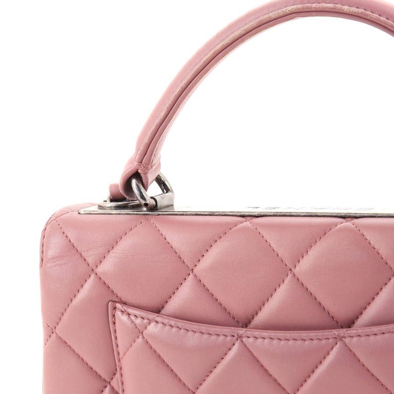 Chanel Trendy CC Top Handle Bag Quilted Lambskin Small For Sale at 1stDibs