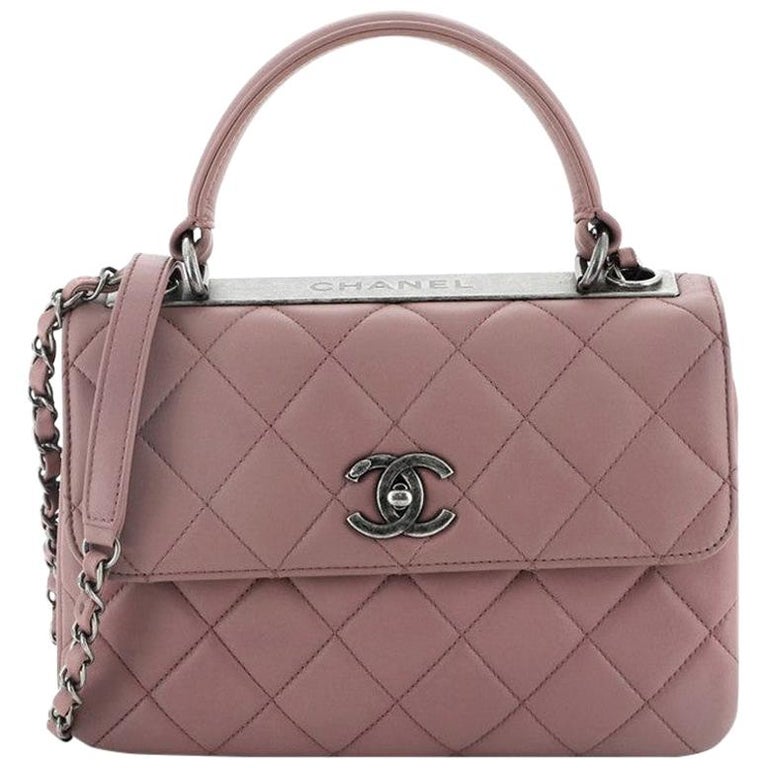 Chanel Trendy CC Top Handle Bag Quilted Lambskin Small at 1stDibs