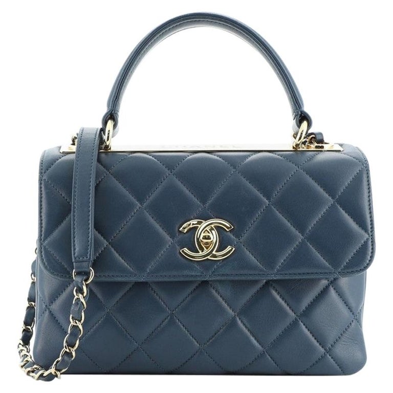 Chanel Trendy CC Top Handle Bag Quilted Lambskin Small at 1stDibs