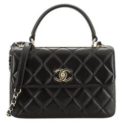 Chanel Trendy CC Top Handle Tasche gesteppt Lammfell klein