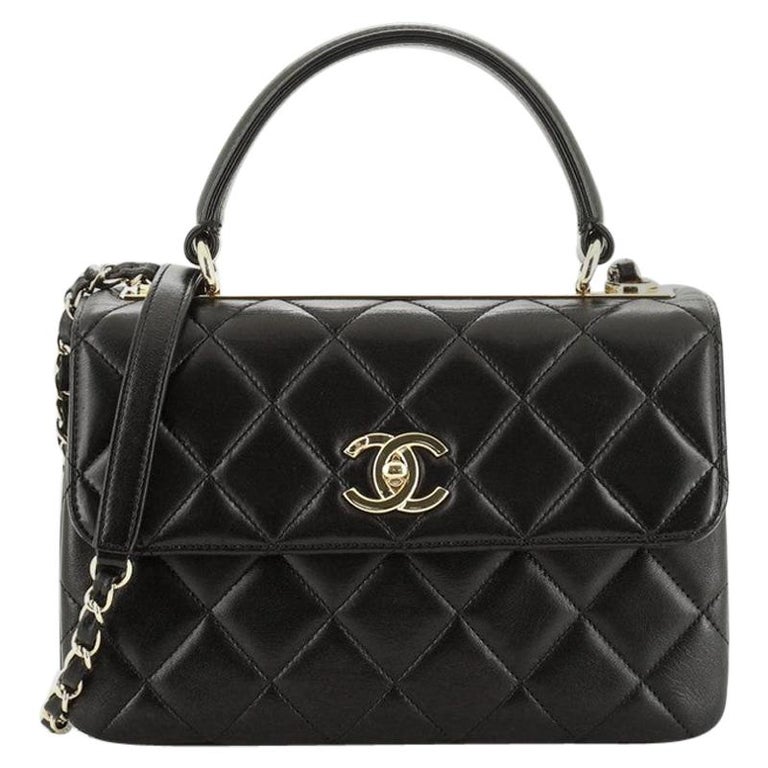 Chanel Trendy CC Top Handle Bag Quilted Lambskin Small at 1stDibs