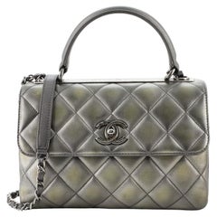 Chanel Trendy CC Top Handle Bag Gestepptes Lammfell Klein