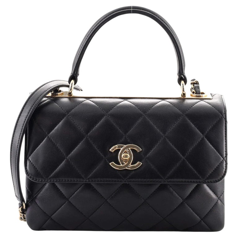 Chanel Trendy CC Top Handle Bag Quilted Lambskin Small at 1stDibs