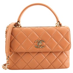 Chanel Trendy CC Top Handle Bag Quilted Lambskin Small