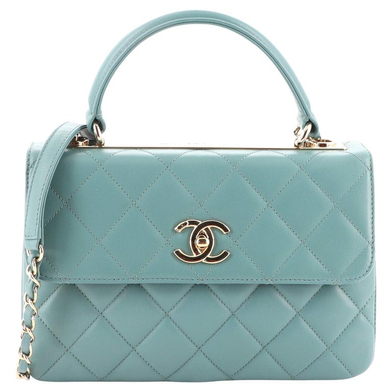 Chanel Trendy CC Top Handle Bag Quilted Lambskin Small For Sale at 1stDibs