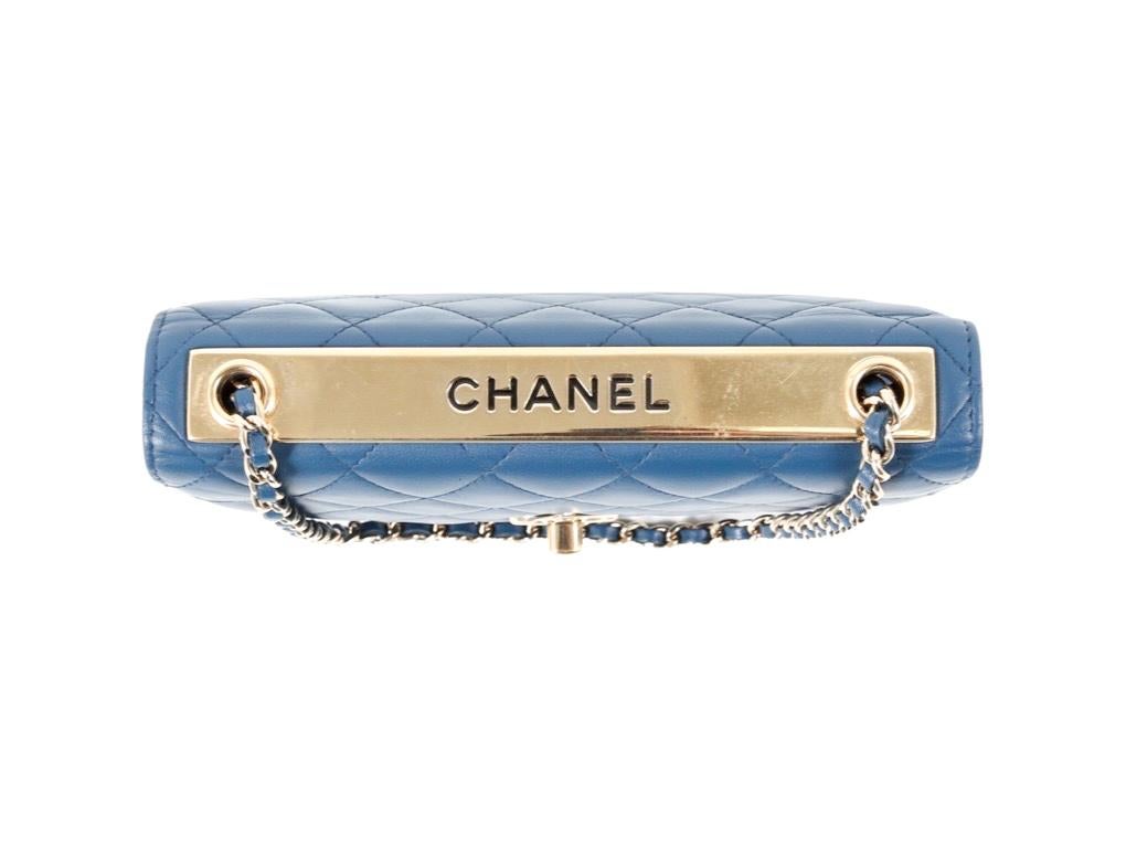 CHANEL TRENDY CC WALLET ON CHAIN BAG WOC - Blue For Sale 6
