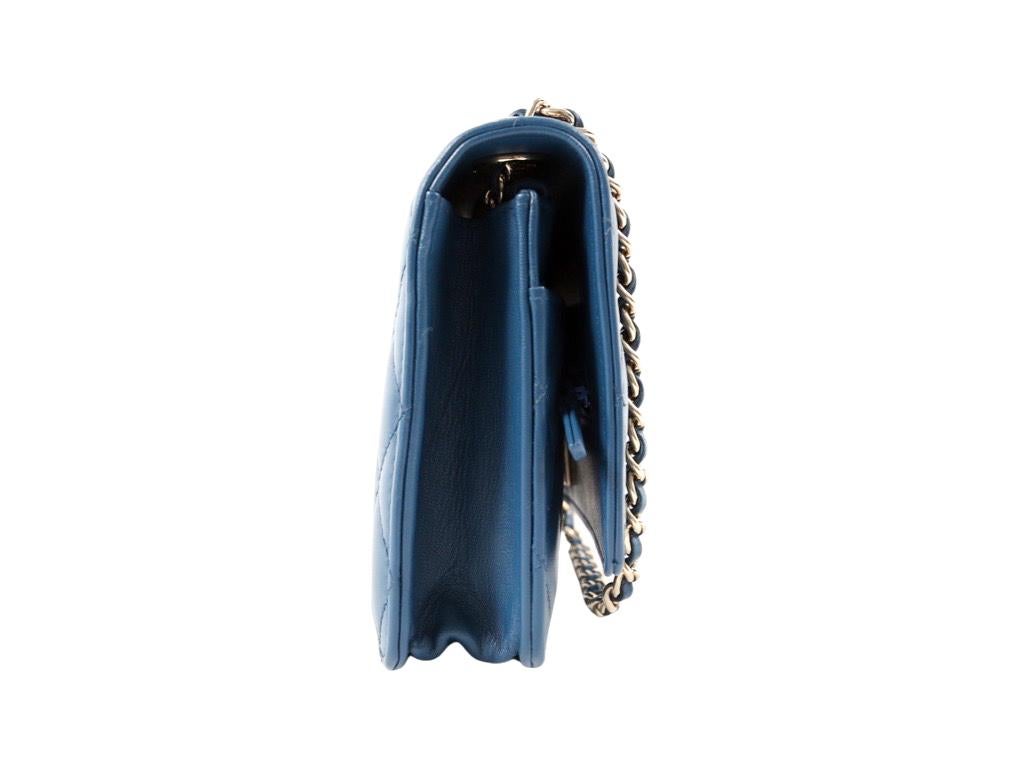 CHANEL TRENDY CC WALLET ON CHAIN BAG WOC - Blue For Sale 4
