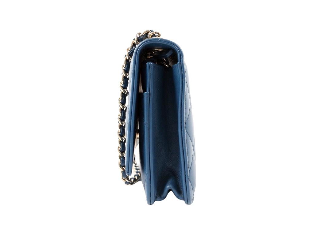 CHANEL TRENDY CC WALLET ON CHAIN BAG WOC - Blue For Sale 5