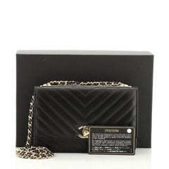 Chanel Trendy CC Wallet On Chain Chevron Lammleder