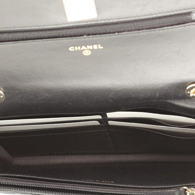 Black Chanel Trendy CC Wallet On Chain Chevron Lambskin 