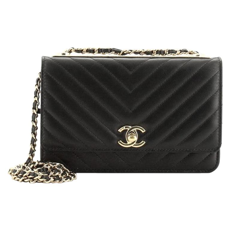 Chanel Trendy CC Wallet On Chain Chevron Lambskin