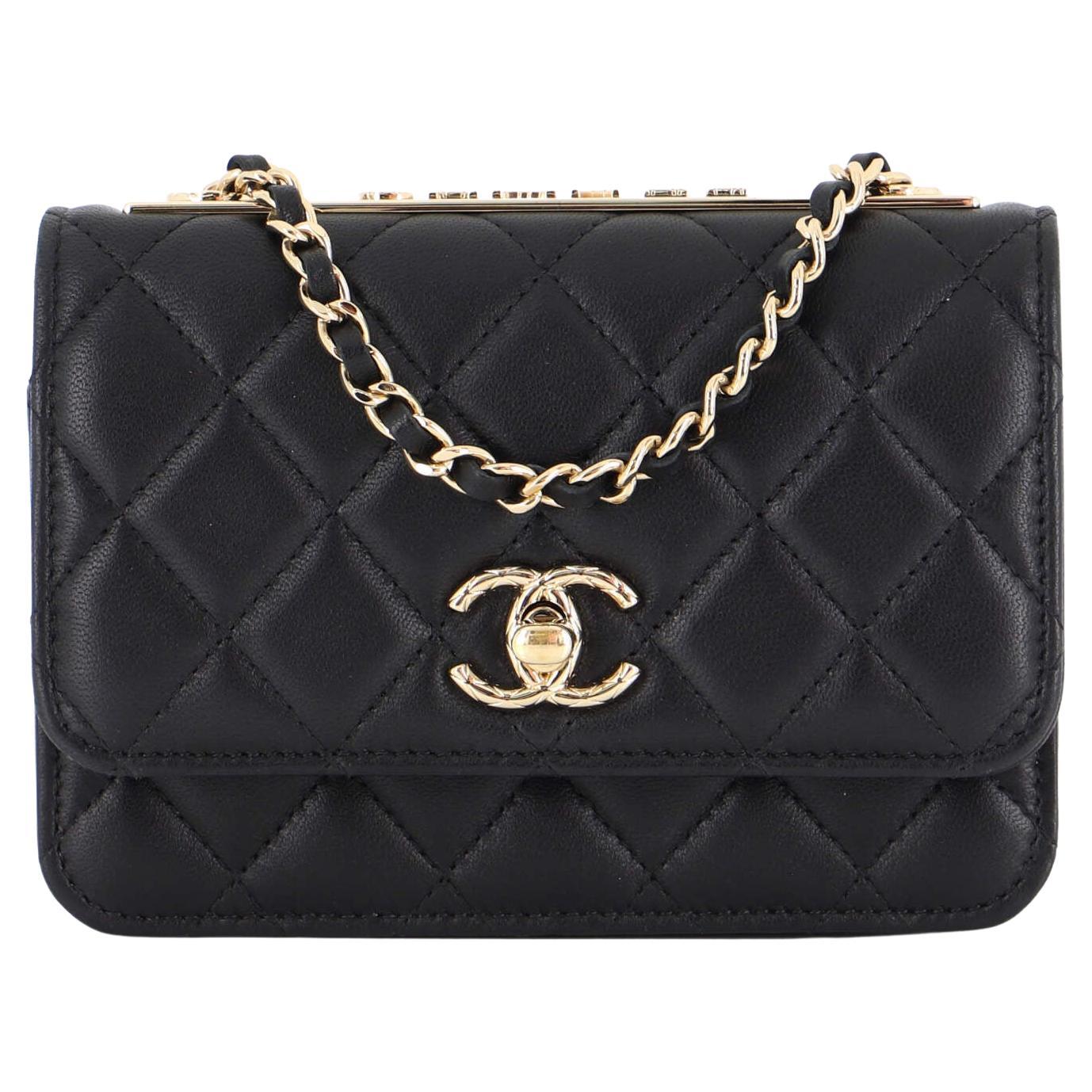 Chanel Red Quilted Lambskin Trendy CC Wallet On Chain (WOC) at 1stDibs