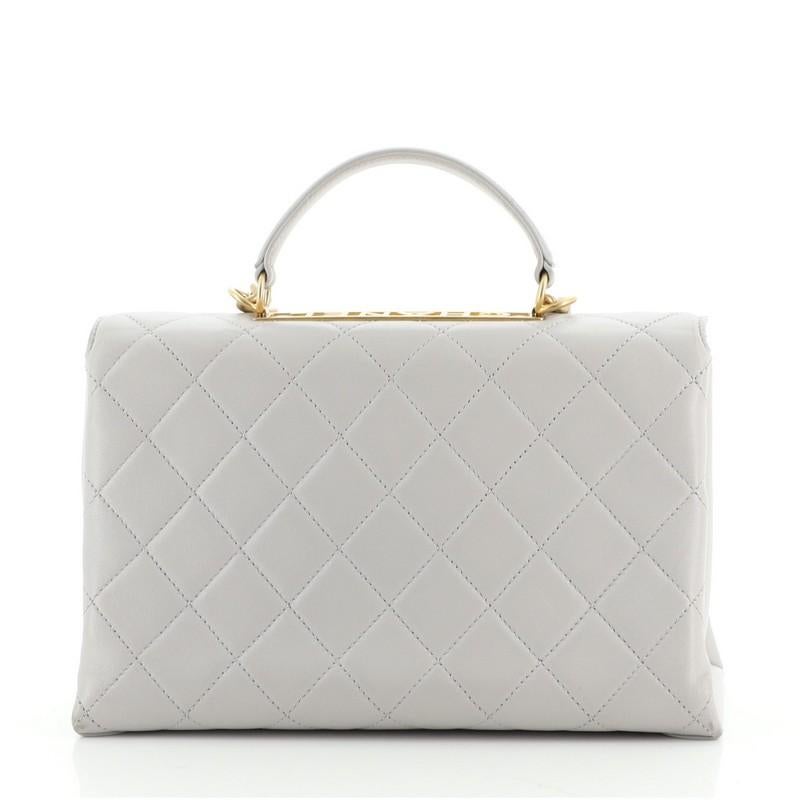 Chanel Trendy Spirit Top Handle Tasche gesteppt Lammfell Medium im Zustand „Gut“ in NY, NY
