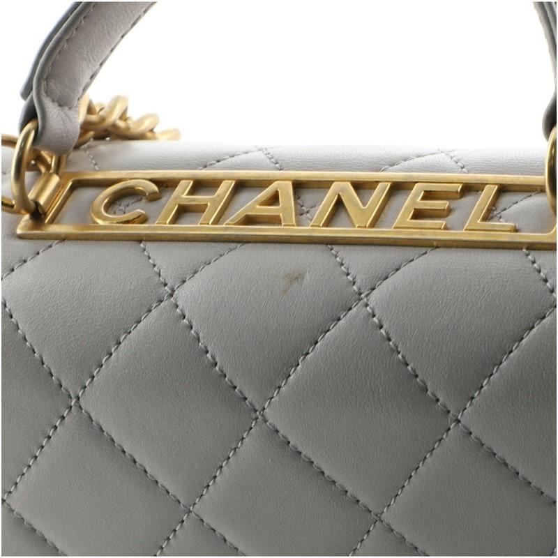 Women's or Men's Chanel Trendy Spirit Top Handle Bag Quilted Lambskin Medium