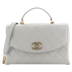 Chanel Trendy Spirit Top Handle Bag Quilted Lambskin Medium
