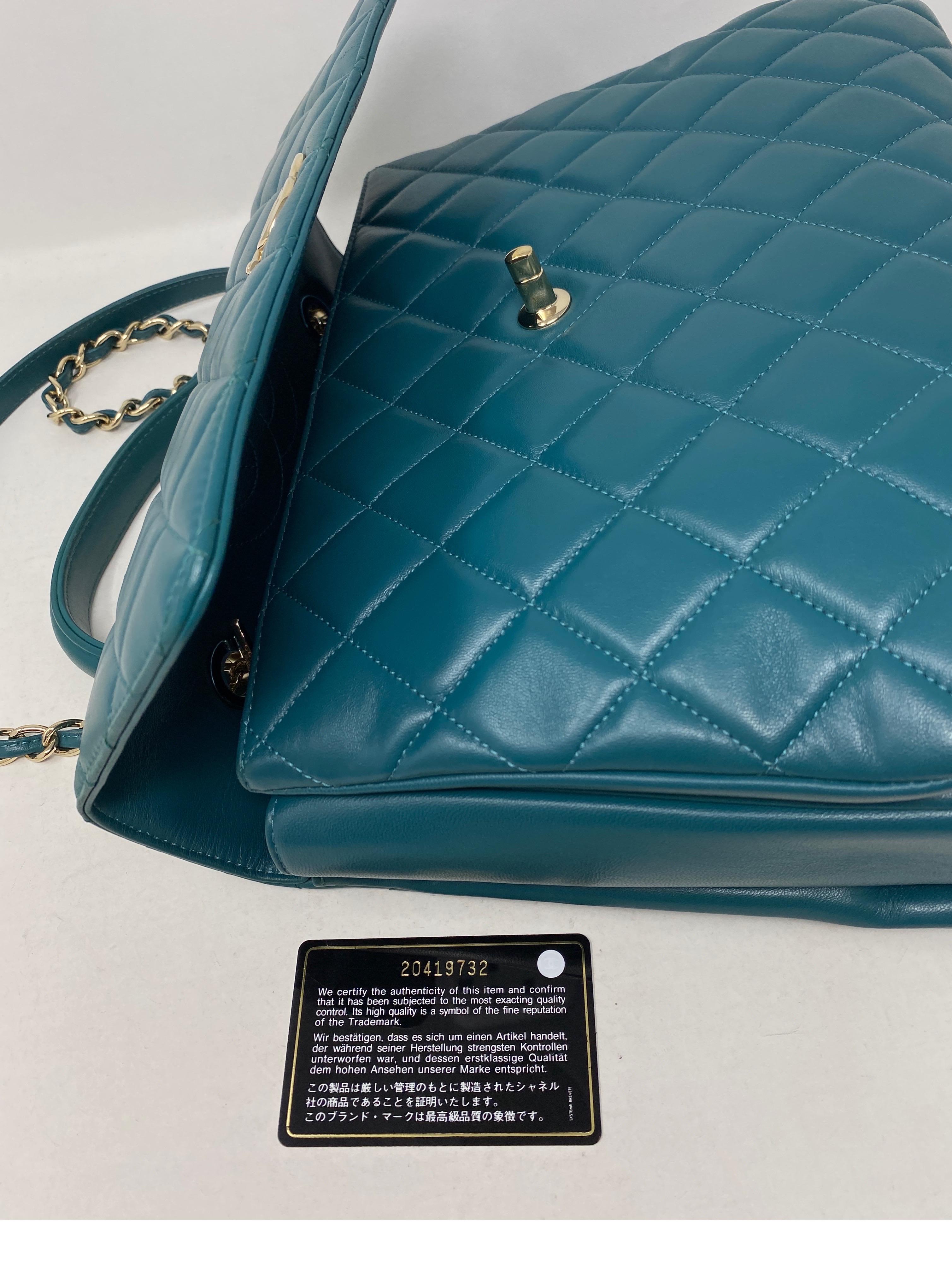 Chanel Trendy Teal Bag 8