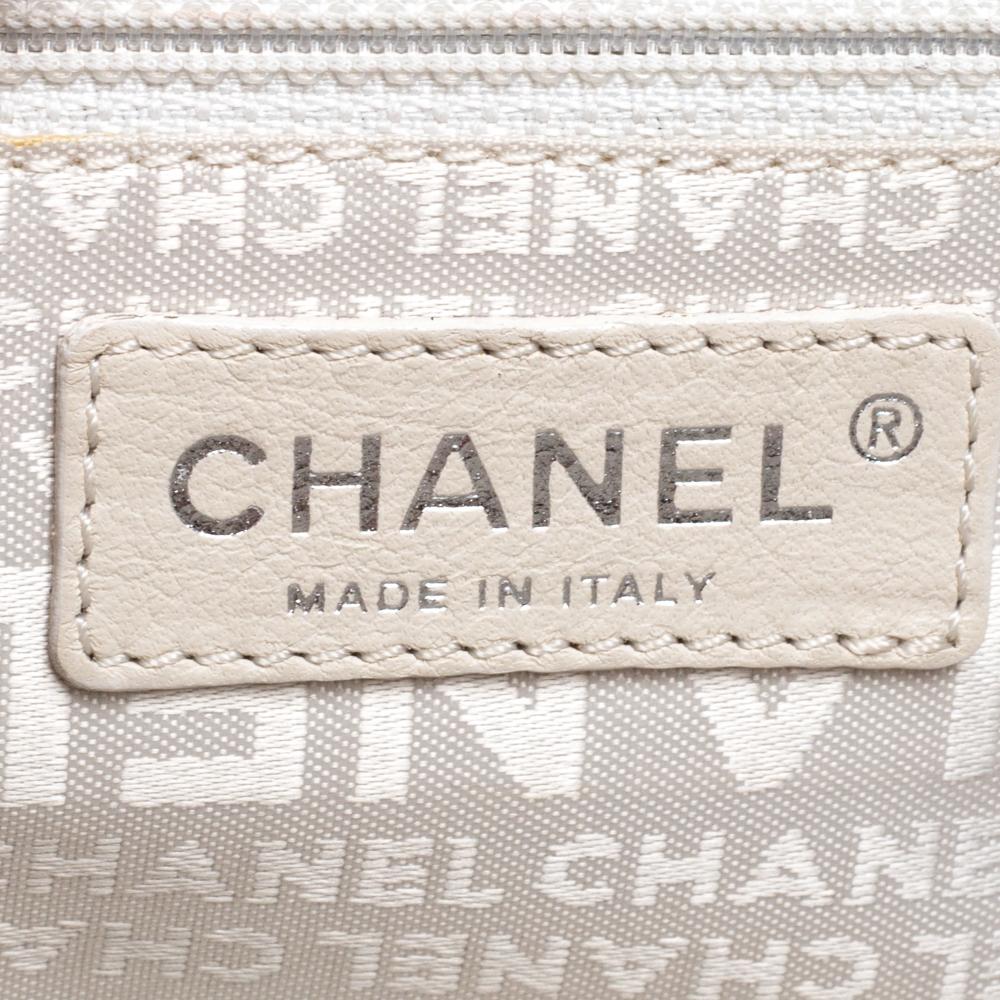 Chanel Tri Color Canvas and Leather No.5 Giant Mademoiselle Lock Flap Bag 4