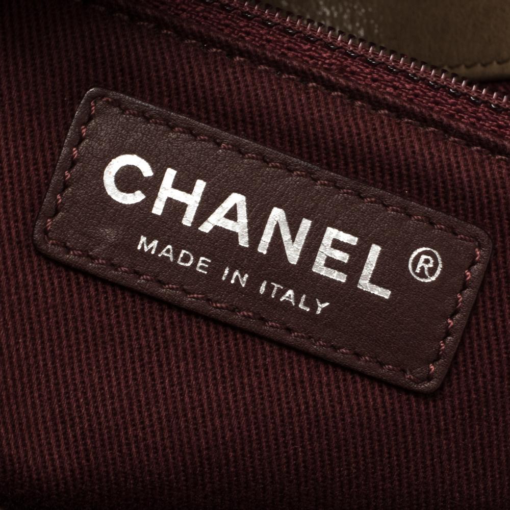 Chanel Tri Color Glazed Nubuck and Leather Castle Rock Top Handle Bag 3