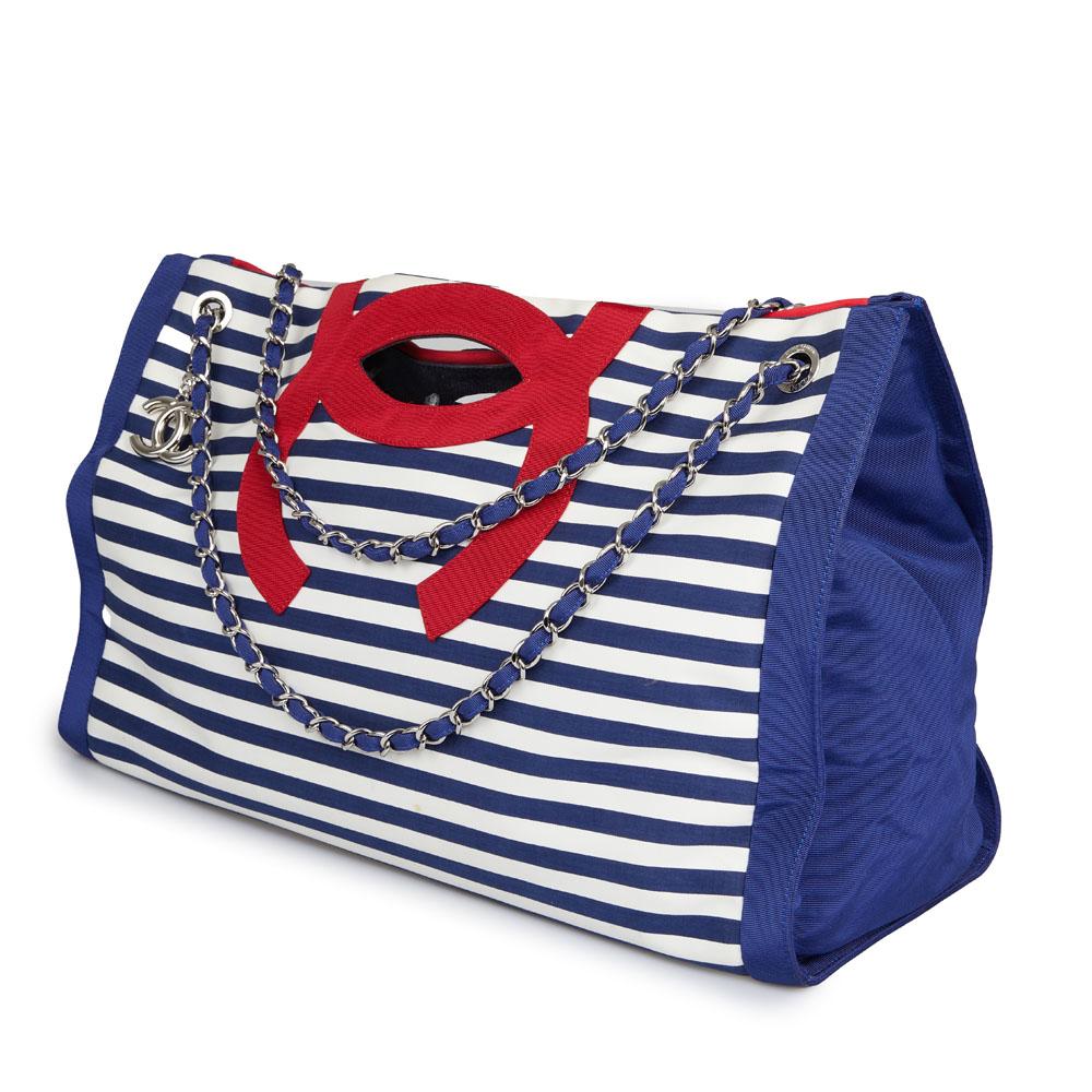 Chanel Tricolor Beach Tote Bag For Sale 9