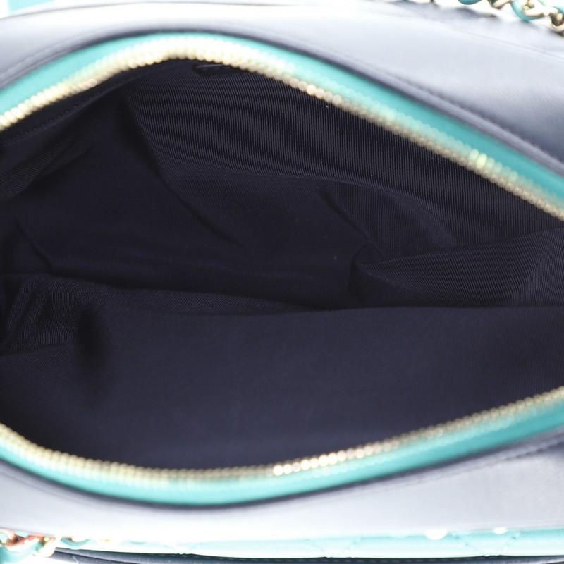 Women's or Men's Chanel Tricolor CC Front Pocket Camera Case Quilted Goatskin Medium