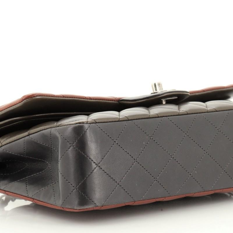 Chanel Tricolor Classic Double Flap Bag Quilted Lambskin Medium In Good Condition In NY, NY
