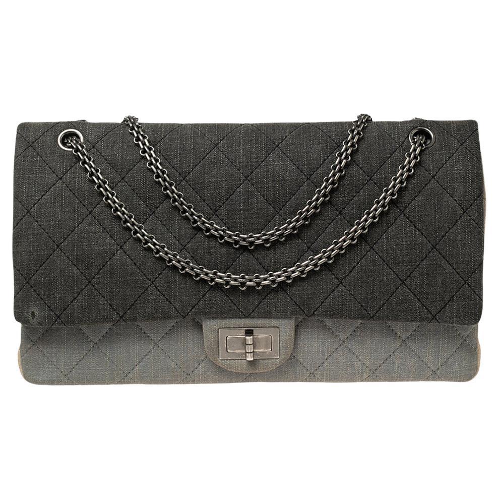 Chanel Tricolor Denim Reissue 2.55 Classic 228 Flap Bag