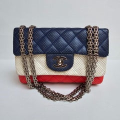 Chanel Tricolor Perforated Mini Rectangle Flap Bag