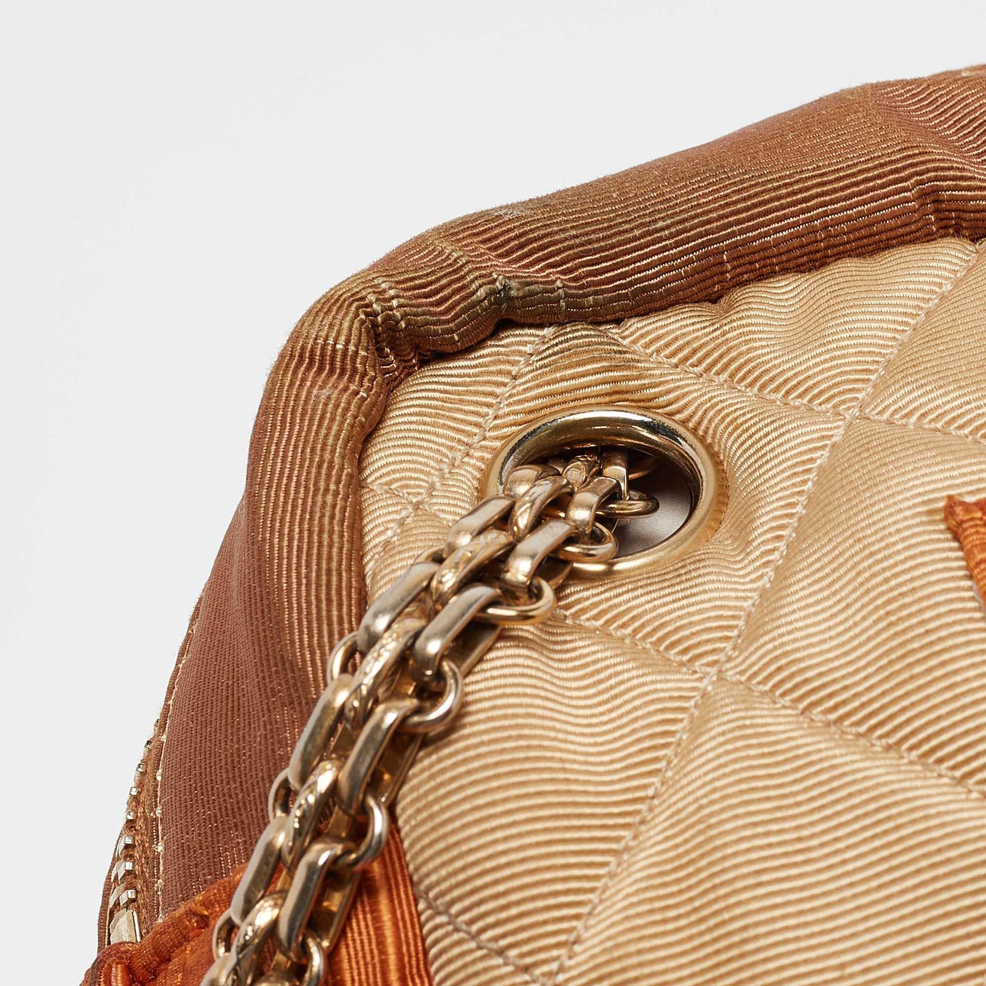 Chanel Tricolor Quilted Fabric Reissue Camera Bag 5